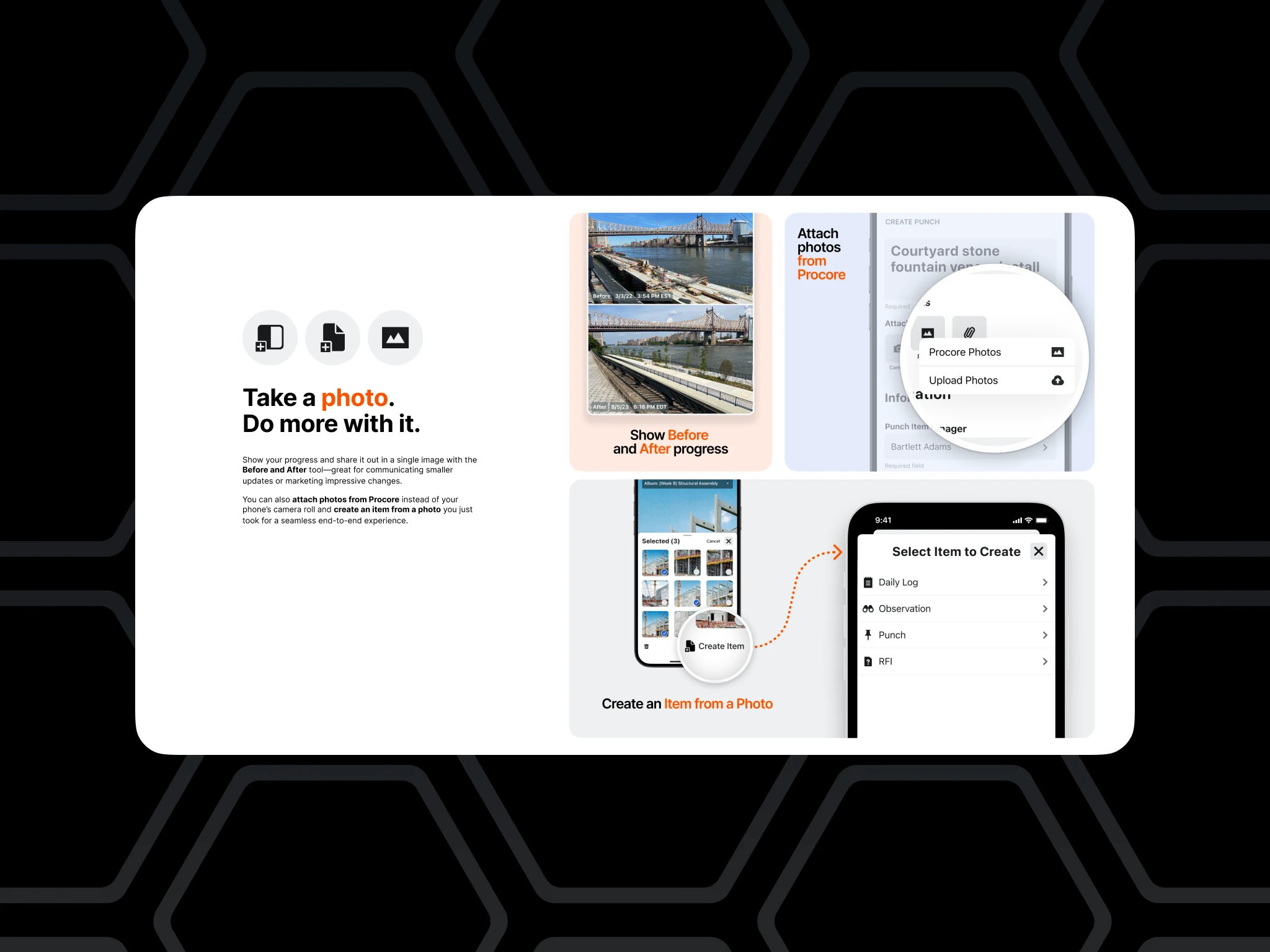 Procore Photos feature presentation from Groundbreak 2024